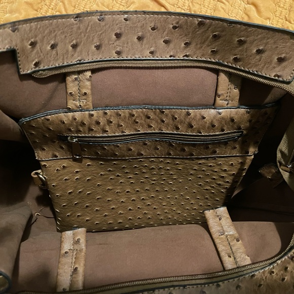 Bimba & Lola Faux Ostrich Leather Medium Bag - Picture 8 of 10